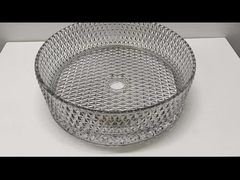 Op het aanrecht gemonteerde glazen wastafel Geen overloop Ronde wastafel in de badkamer