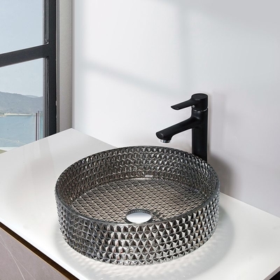 Verchroomd beëindig Crystal Sink Bowl Elegant Bathroom-Ijdelheidscountertop Gootsteen
