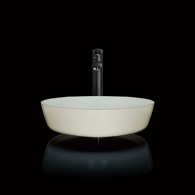 110mm het Bassinkom 420mm van het Hoogteglas Gootsteen van het Lengte de Geweven Ronde Witte Schip