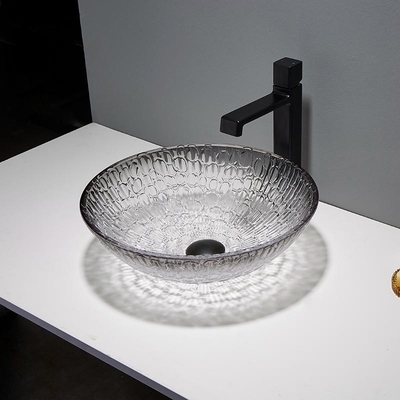 Modern Modern het Glasschip van Crystal Wash Basins Gradient Black