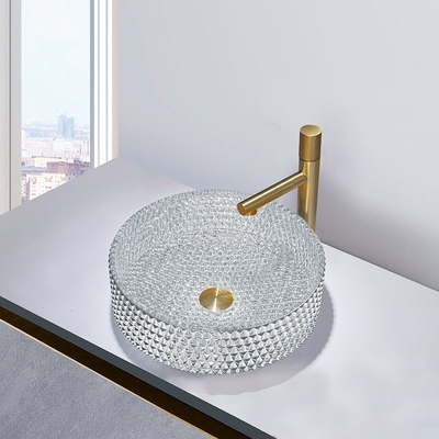 Moderne van de het Bassin Zilveren Kleur van de Glaswas Artistieke Countertop Gootstenen