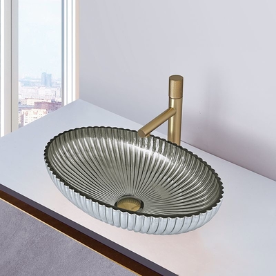 45mm van het het Glasschip van de Afvoerkanaaldiameter de Bassins Shinning in Pompoenvorm die wordt verchroomd