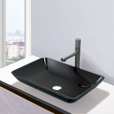 Countertop Opgezette Met de hand gemaakte de Bassins Vlotte Binnenlands en Buitenkant van de Badkamerswas