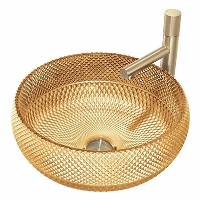 420mm Ronde van de het Bassinhand van de Glaswas Was 45mm Dia No Hole