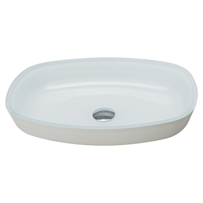 Hoge Glanzende Witte Aangemaakte van de de Bassinsmeloen van de Badkamerswas de Vormcountertop Bassingootstenen