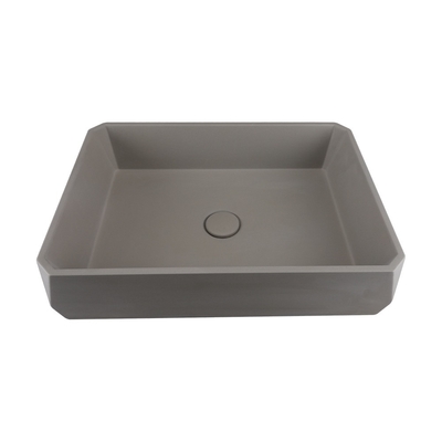 Taupe Clay Counter Top Table Concrete Wash Basin Matte Afwerking