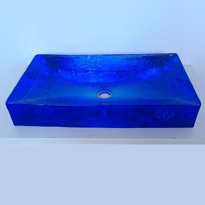 Gelast glas badkamer wasbakken Hemelblauw Kleur 40kg Gewicht Vaartuig gootsteen