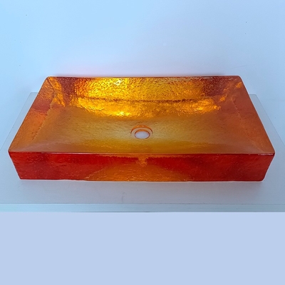 Ambelaar glas glas wasbecken kraan gat vrij glasvat wasbakken
