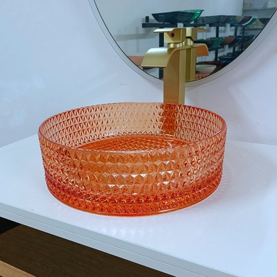Van de Gootsteenkommen van het badkamersschip van het Glasitalië van het het Ontwerp Hoog Beëindigen van de de Lijstbovenkant Tegen de Wasbassin