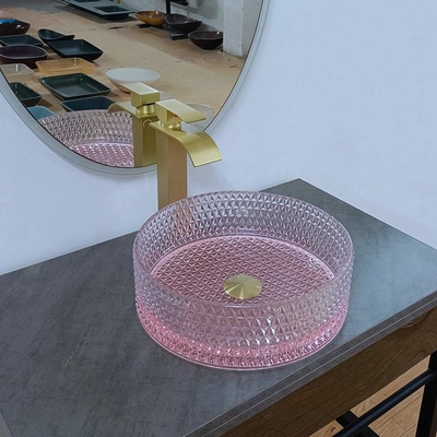 Roze Bodem om de Kombadkamers van de Glasgootsteen 15 Duimhoogte 15,8 Duim