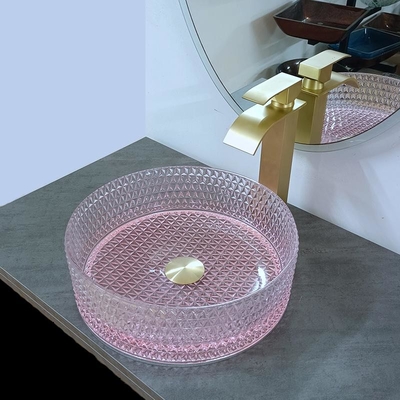 Roze Bodem om de Kombadkamers van de Glasgootsteen 15 Duimhoogte 15,8 Duim