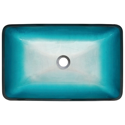 Aangemaakte het Schipgootsteen 560 van de Glas Blauwe Rechthoek * 360 * 110mm met Tapkraan