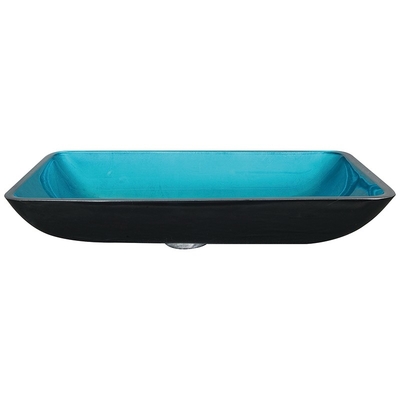 Aangemaakte het Schipgootsteen 560 van de Glas Blauwe Rechthoek * 360 * 110mm met Tapkraan
