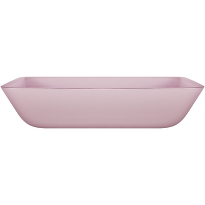 Het roze Badkamerscountertop Matte Zuur van het Bassins Rechthoekige Aangemaakte Glas