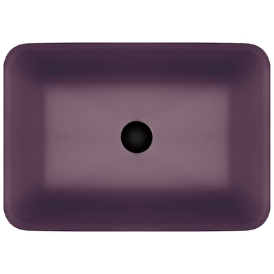 De rechthoekige Gootsteen Zuur Matt Purple Glass Countertop van de Schipbadkamers