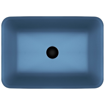Met de hand gemaakte Gehard glasgootsteen Rechthoekig Matt Vessel Light Blue Vanity