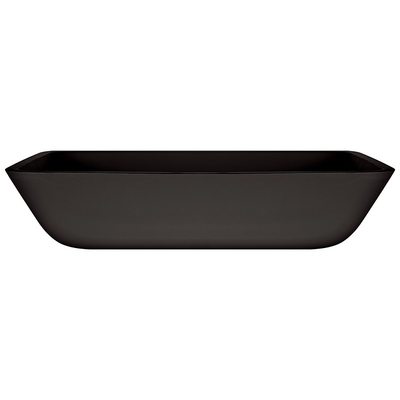 Het zure Grijze 20inch Zwarte Tegen Hoogste Rechthoekige Bassin van Matt Tempered Glass Sink Dark