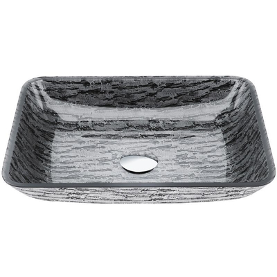 Titaniumzwarte/van Gray Bathroom Wash Basins L460 * W330 * H105mm Rechthoekige Zwarte Schipgootsteen