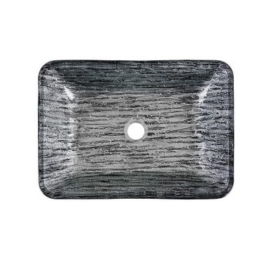Titaniumzwarte/van Gray Bathroom Wash Basins L460 * W330 * H105mm Rechthoekige Zwarte Schipgootsteen