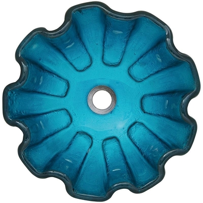 Rond Aangemaakte de Kom Groene Badkamers 150mm van het Glasbassin Countertop Bloemvorm
