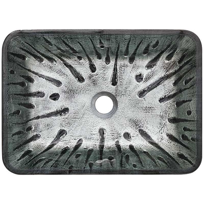 Gray Rectangular Vessel Sink Hot-Gootsteen van de het Glasijdelheid van de Smeltingshand de Tekening Aangemaakte