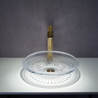 Het Bassinkom van de badkamerswas boven Tegen 450mm Crystal Clear Artistic