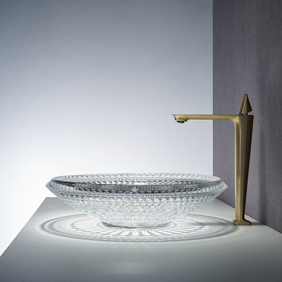 Het Bassinkom van de badkamerswas boven Tegen 450mm Crystal Clear Artistic