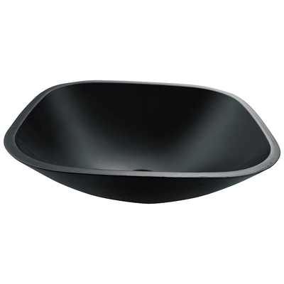 Zure Matt Square Bowl Bathroom Sink-Zwarte Aangemaakte het Glas Antiroestcountertop van de Lijstbovenkant