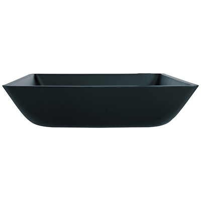Gootsteen 400mm van toiletmatt black basin square vessel Aangemaakt Glas