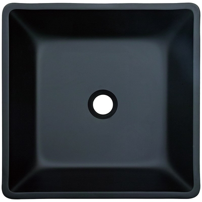 Gootsteen 400mm van toiletmatt black basin square vessel Aangemaakt Glas