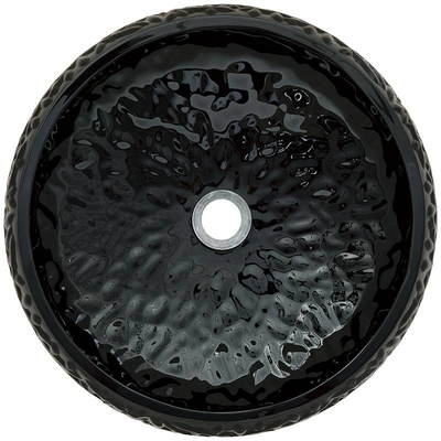 440mm het Schipgootsteen rond Gelakt Buitencrystal ball shape van de Hoogte Zwarte Badkamers