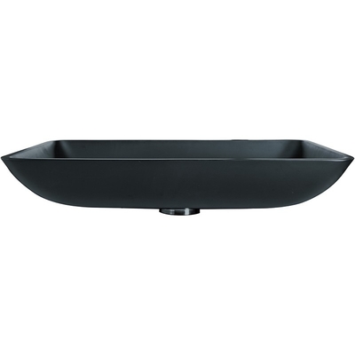 De zure Gootsteen van het het Glasschip van Matt Bathroom Wash Basins Black rond Aangemaakte