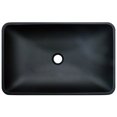 De zure Gootsteen van het het Glasschip van Matt Bathroom Wash Basins Black rond Aangemaakte