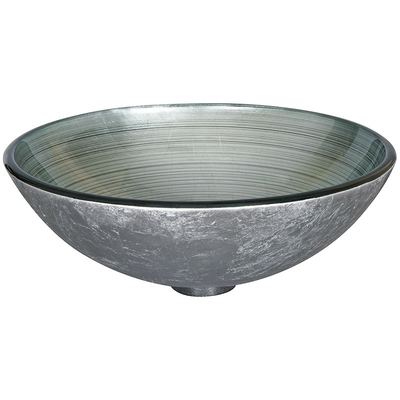 De zilver Aangemaakte Geborstelde Lijn van de Glasgootsteen Schip met Folie 420 * 420 * 145mm