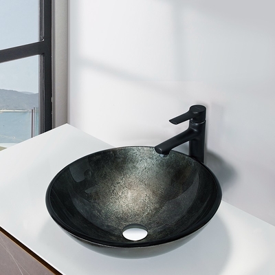 De ronde Enige Gootsteen van de Kombadkamers met Folie Klassiek Countertop Ijdelheidsbassin