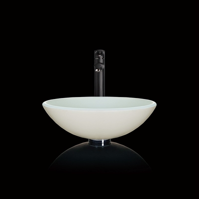Witte Aangemaakte de Kom Diepe Countertop 380mm van het Glasbassin Lengte 132mm Hoogteronde