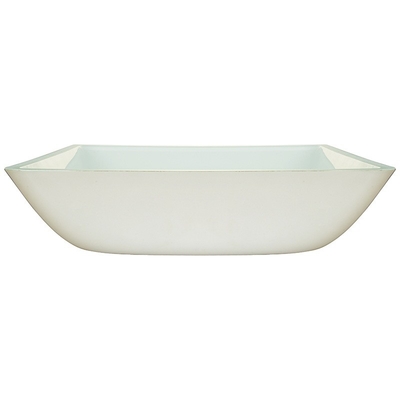 Van de Wasbassins van de Super Clearbadkamers Kom van de het Glas Witte Naadloze Vierkante Gootsteen de Aangemaakte