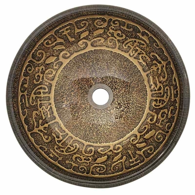 De bruine Aangemaakte Ijdelheid van de Glasgootsteen om 45mm 12mm Badkamerscountertop
