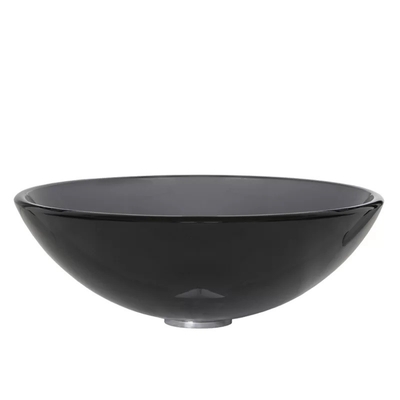 Het cirkelcountertop Met de hand gemaakte Aangemaakte Glas Gray Vessel Bathroom Sink van het Wasbassin