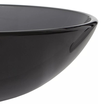 Het cirkelcountertop Met de hand gemaakte Aangemaakte Glas Gray Vessel Bathroom Sink van het Wasbassin