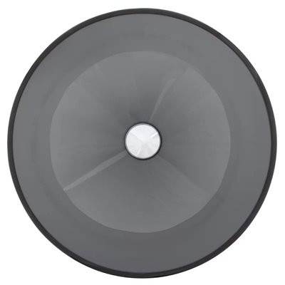 Het cirkelcountertop Met de hand gemaakte Aangemaakte Glas Gray Vessel Bathroom Sink van het Wasbassin