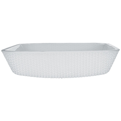 12mm Countertop het Bestand Wit van Crystal Square Vessel Bathroom Scratch van Ijdelheidsgootstenen