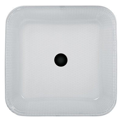 12mm Countertop het Bestand Wit van Crystal Square Vessel Bathroom Scratch van Ijdelheidsgootstenen