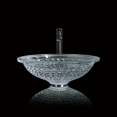 Rond Crystal Wash Basins Hand Wash 415mm 140mm voor het Afgietsel van de Hotelmatrijs