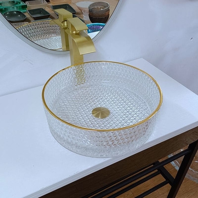 Gouden Rand om Bassin van de Glaswas 45mm de Gootsteen van het Badkamersschip