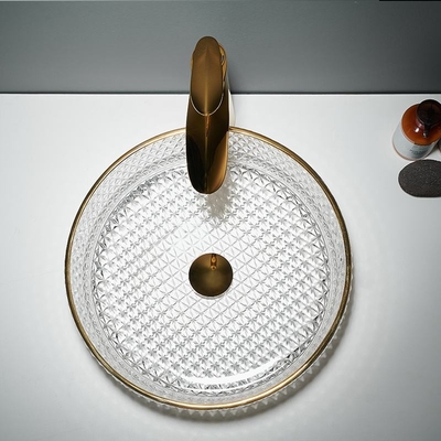 Gouden Rand om Bassin van de Glaswas 45mm de Gootsteen van het Badkamersschip