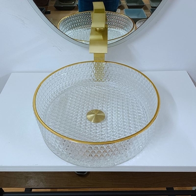 Gouden Rand om Bassin van de Glaswas 45mm de Gootsteen van het Badkamersschip