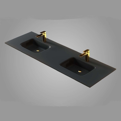 Aangepaste Badkamers Aangemaakte van het de Ijdelheids Enige of Dubbele Schip van de Glasgootsteen de Gootsteencountertop