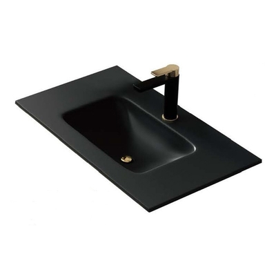 Paste het badkamers Aangemaakte Aangemaakte Glas van de Glasgootsteen Tafelblad 60cm tot 200cm aan