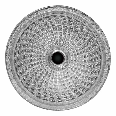 De zilveren Trechter Gevormde Crystal Wash Basins Chromed Etched-Gootstenen van het Glasschip